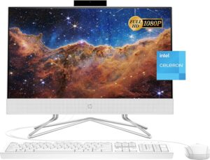 HP 2022 All-in-One Desktop, 21.5" FHD Display, Intel Celeron J4025 Processor